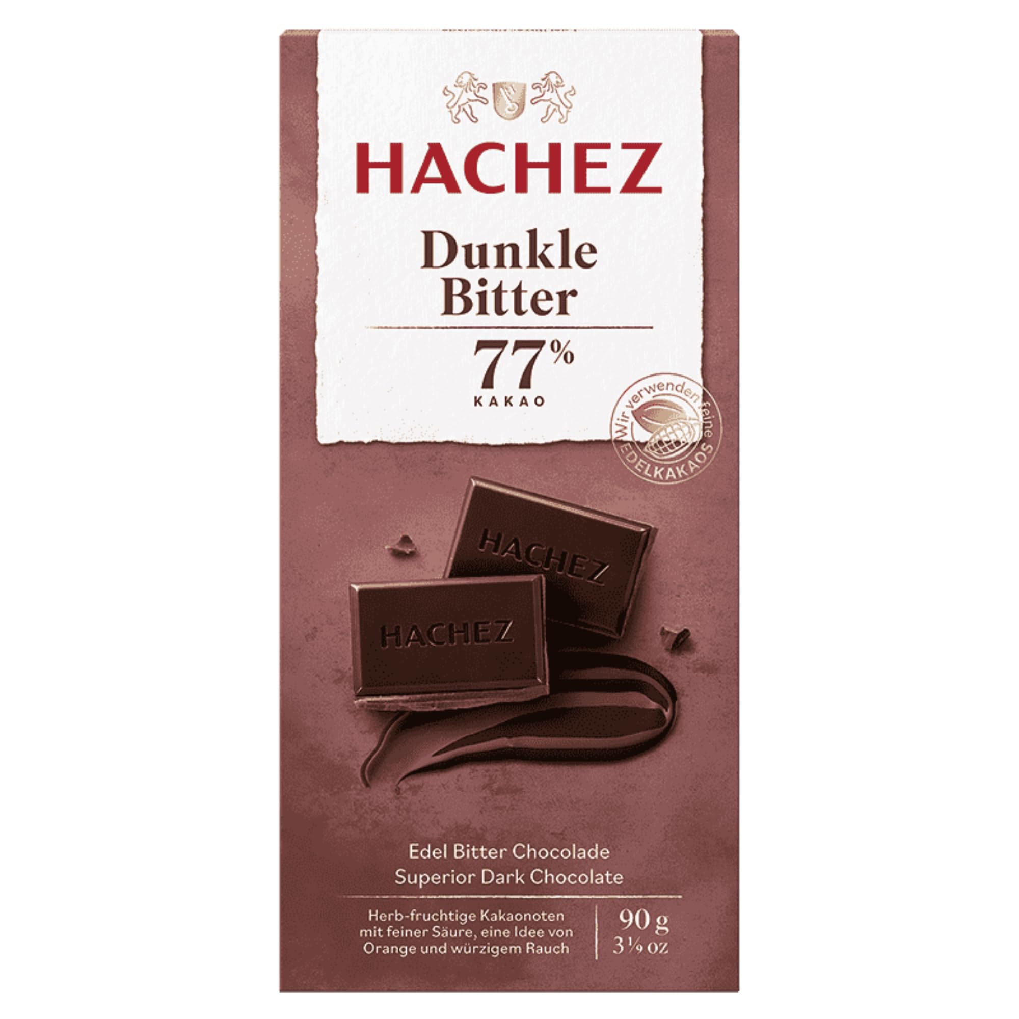 usy Bundle für Hachez Schokolade Dunkle Bitter 77% VPE (10x90g Tafel) + usy Block
