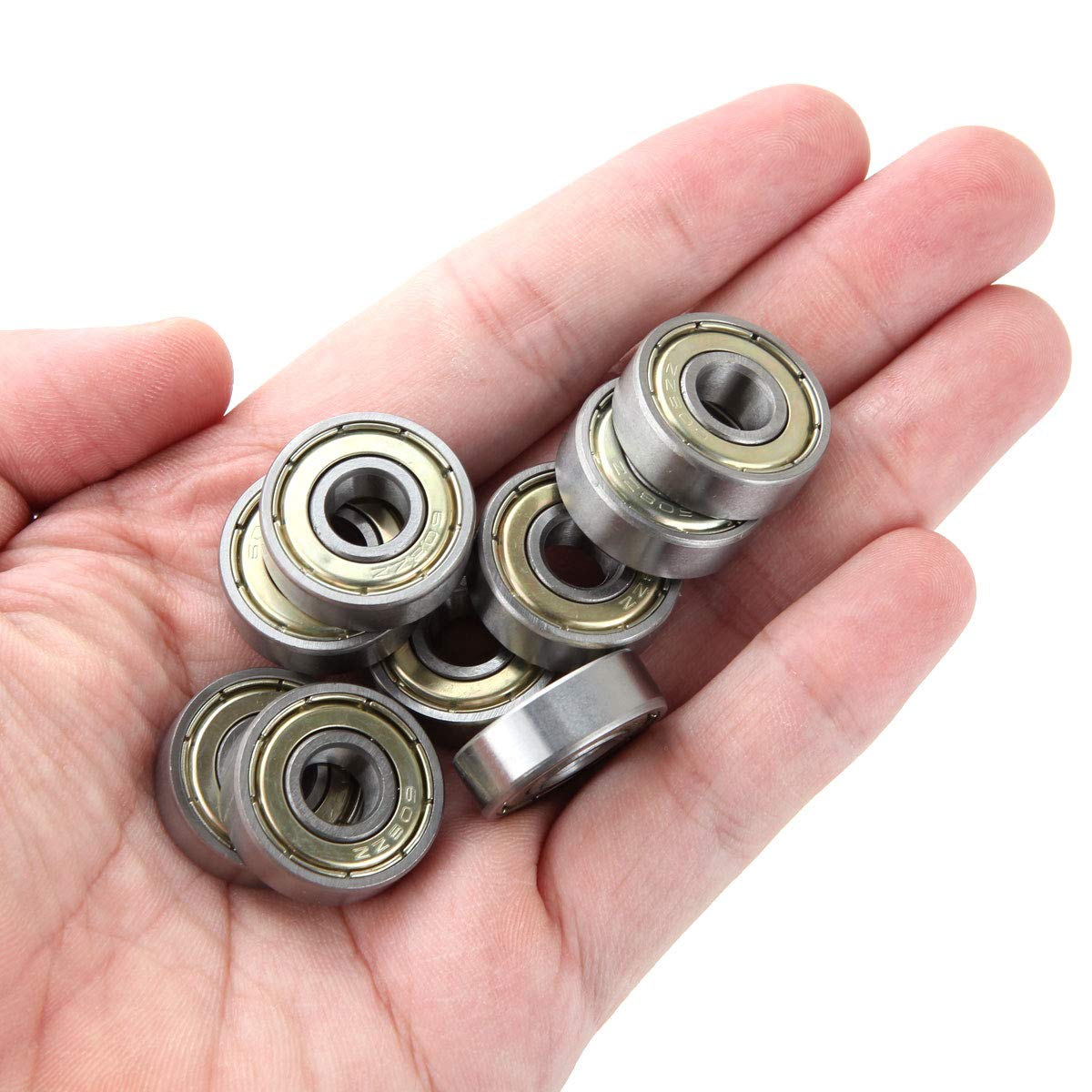Cuscinetti A Sfera 608 ZZ 50 Pezzi - Alta Qualit&agrave; Per Skateboard - 8x22x7 Mm