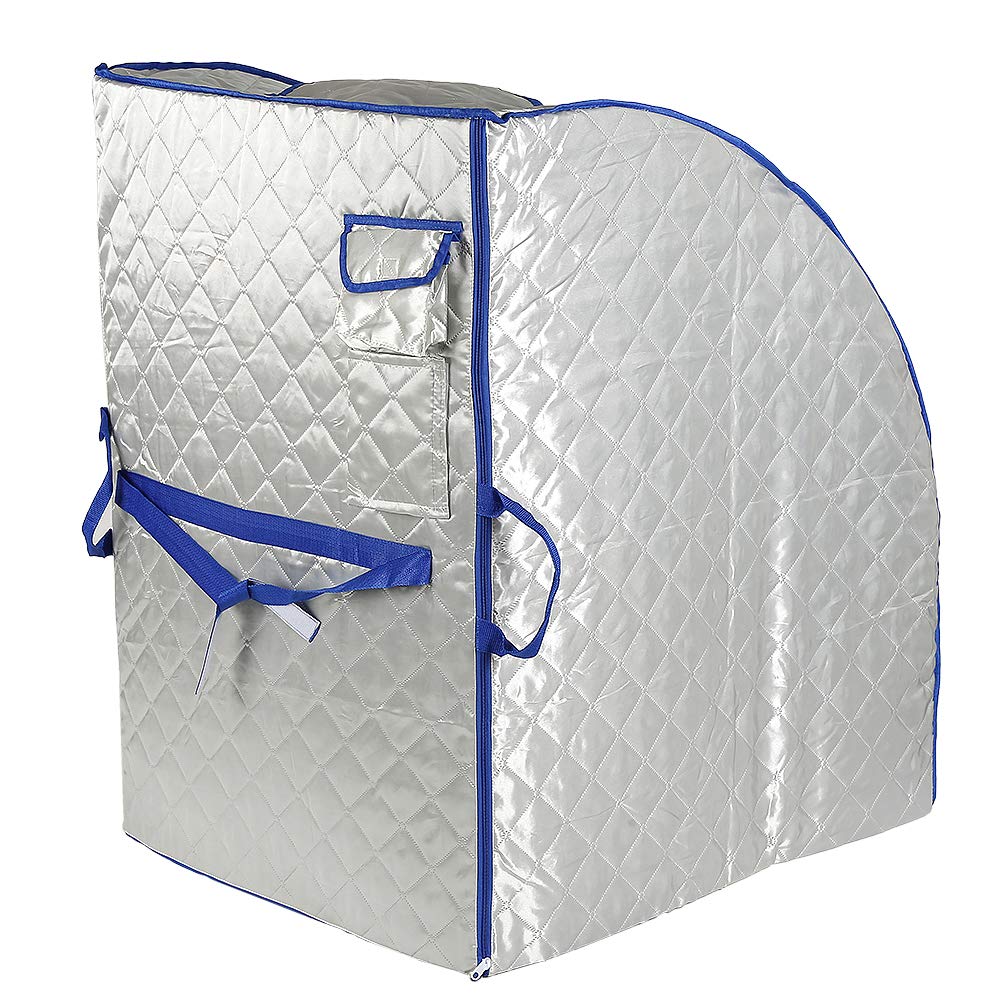 Sauna Infrarouge et Portable | Spa à Domicile pour une Personne | Idéal pour la Désintoxication et la Perte de Poids 70 cm x 80 cm x 98cm (argent)