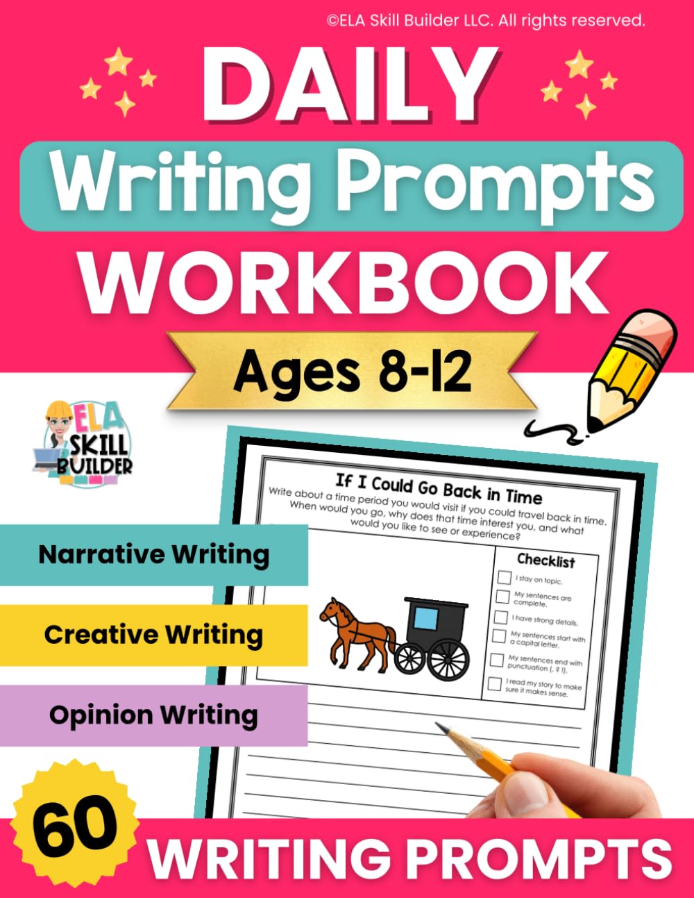 Daily Writing Prompts Workbook for Kids Ages 8-12: 60 Excellent Writing Prompts to Improve Kids’ Writing Skills | Narrative, Creative, and Opinion ... 3-5 (Writing Prompt Workbooks for Grades 1-5)