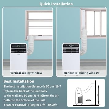 Shinco 12,000 BTU Portable Air Conditioner with WiFi, Portable AC Unit with Built-in Cool, 3-in-1 Cooling Fan & Dehumidifier for Rooms up to 450 Sq.Ft, Remote, 24H Timer, Installation Kits