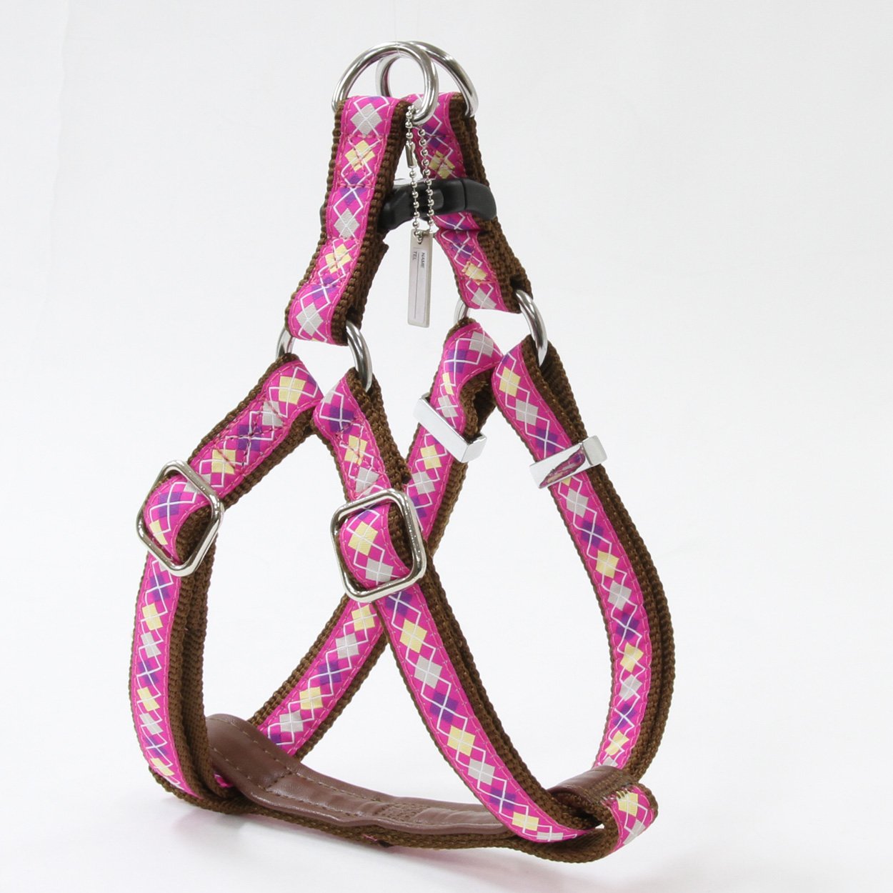 ADD.Mate Argyle Harness, Body Harness, Size M, Pink