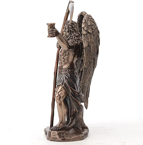 Miniatura 5 de Veronese Design 7 14 pulgadas de alto crono el dios griego del tiempo fundido en frío resina bronce acabado escultura