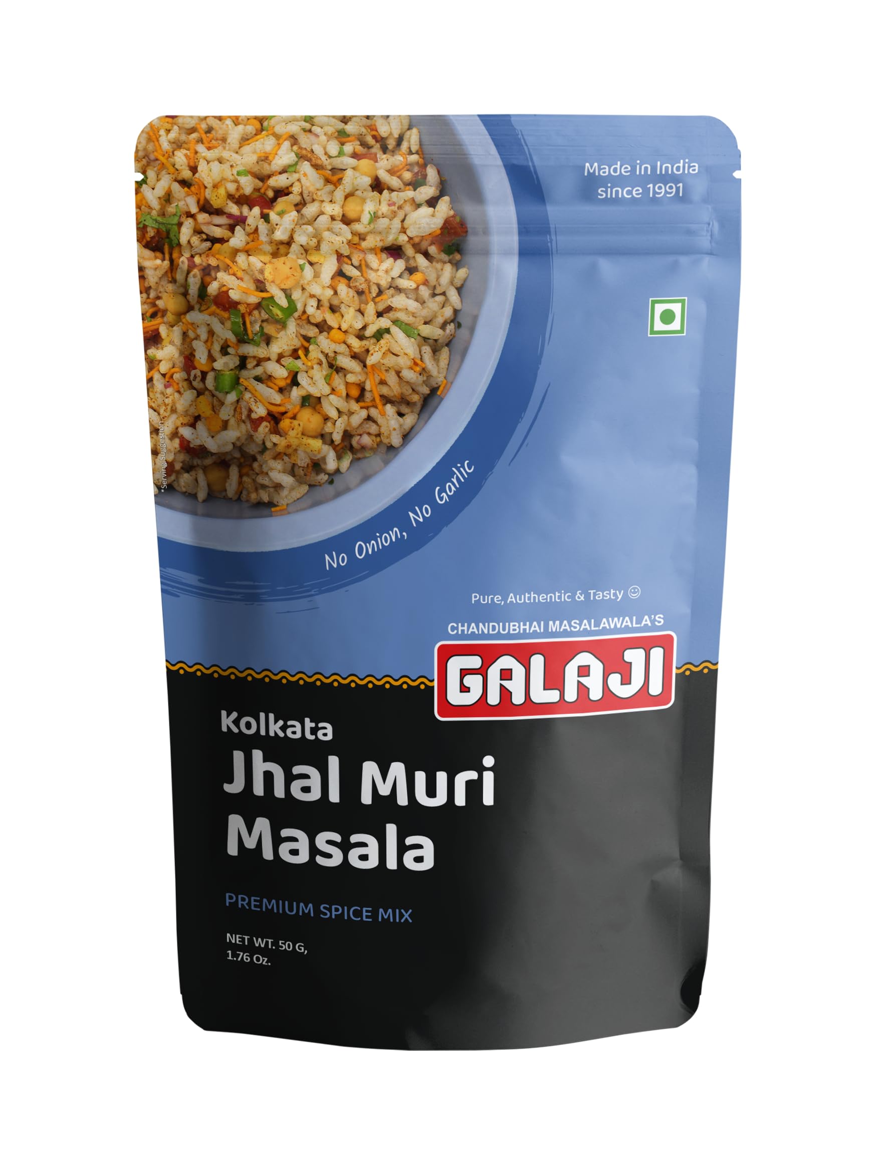 Galaji Kolkata Jhal Muri Masala |No Onion| No Garlic|Zip Lock Packing | 50 Grams | For Healthy Cooking | All Seasonings Spices | Pure & Hygiene | Spice Mix | Authentic Taste | Premium Masala (B01J7YGJO0) Amazon Price History, Amazon Price Tracker