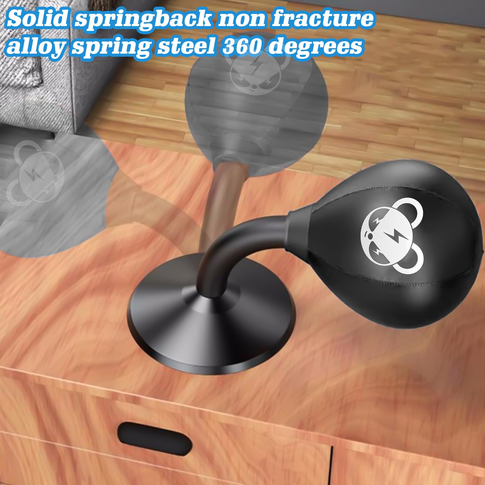 Sac De Frappe De Bureau TOATELU - Punching Ball Anti-Stress Avec Ventouses Puissantes - Soulagement Stress Travail
