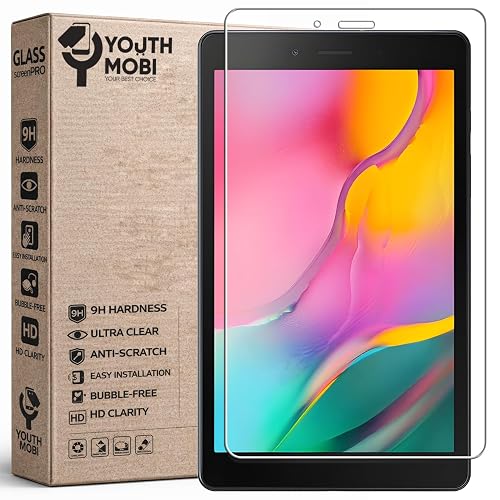 YOUTH MOBI Tempered Glass Screen Protector For Samsung Galaxy Tab A 8.0 Smartphone (Sm-T295 / T290) (2019) Pack Of 1