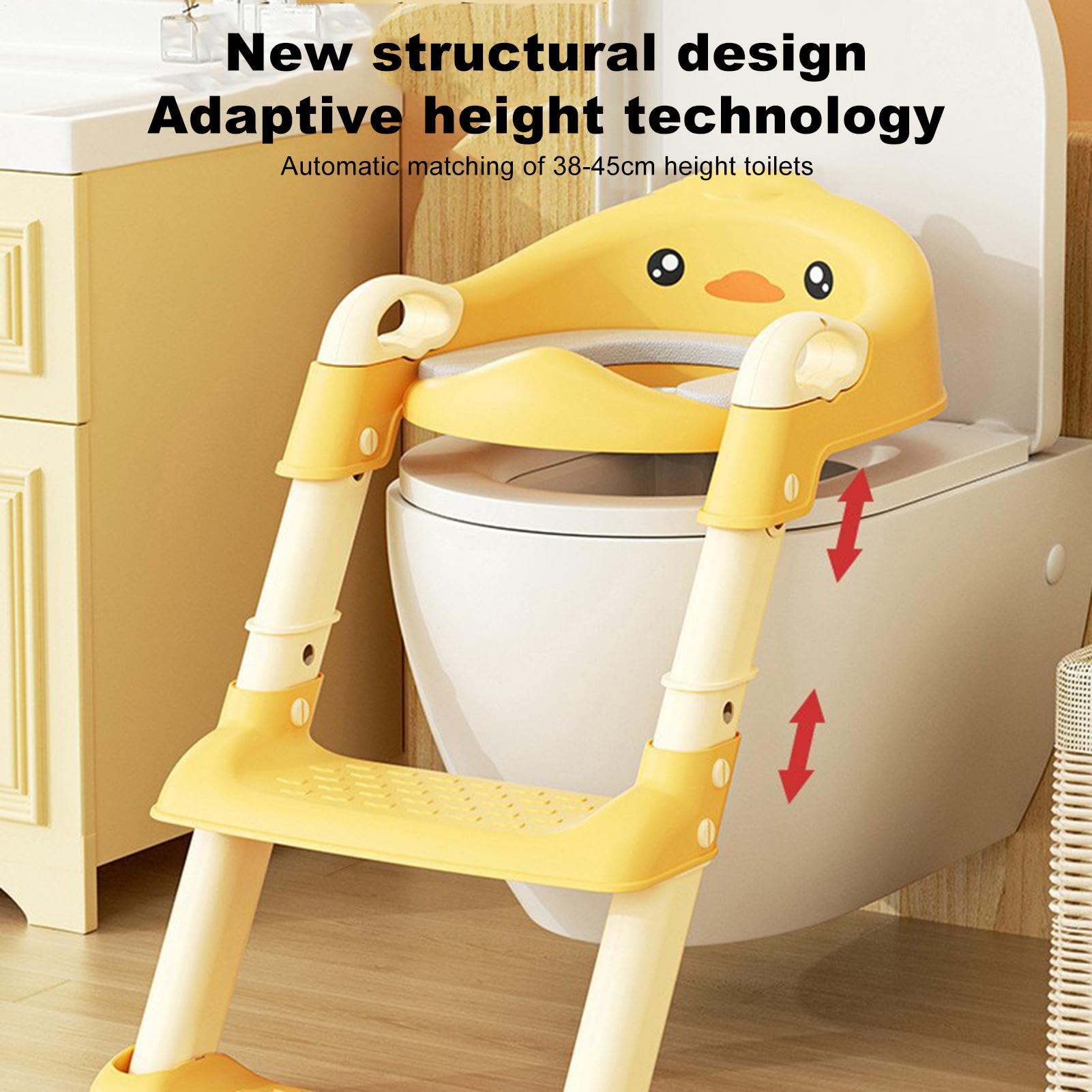per WC da allenamento, sedile per allenamento senza slittamento | Sedile per vaso pieghevole - per WC con design disegnato con sgabello per passi, forniture per confortab