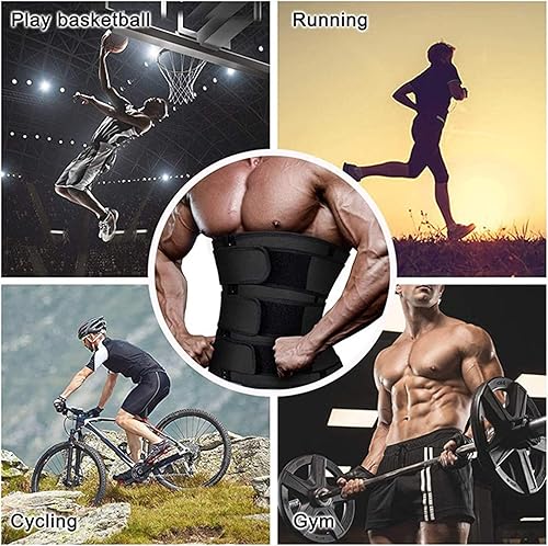 Miniatura 4 de Cinturón de ajuste de cintura para hombres cintura entrenador corsé adelgazar cuerpo Shaper entrenamiento caliente sudor banda entrenador fajas