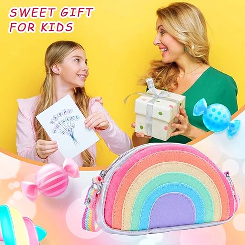 Miniatura 7 de PinkSheep Monedero para niñas pequeñas, regalo pequeño, bolso de hombro para niños, cartera cruzada de 3 a 6 años, regalo de moda