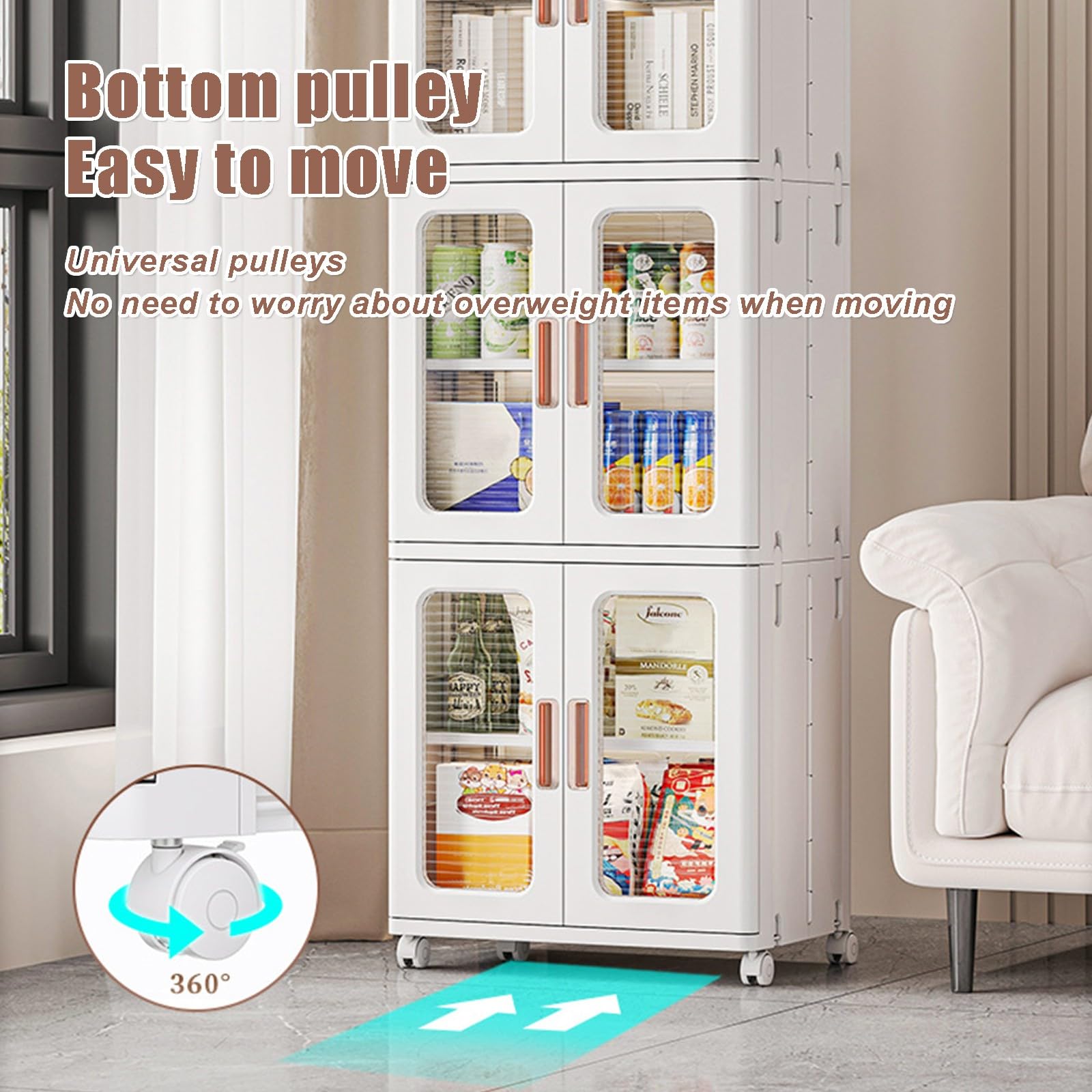 Lot de 3 bacs de Rangement en Plastique organiseurs de Rangement, boîte de Rangement Pliante, bacs de Rangement empilables avec Porte Avant Ouverte, bacs de Rangement A,Jumbo Size
