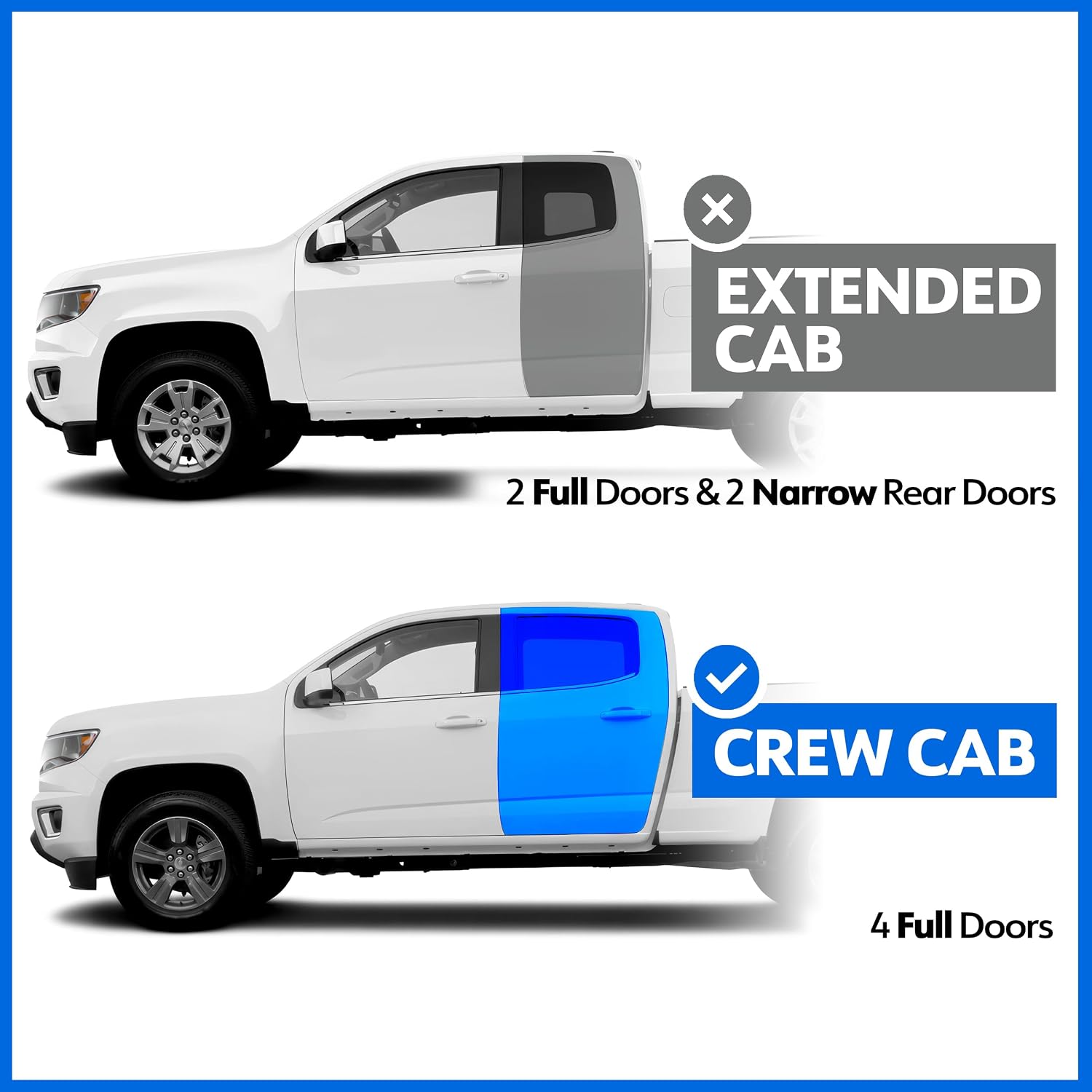 Tyger Auto 3.5" Rider Oval Tube Running Boards Compatible with 2015-2026 Chevy Colorado GMC Canyon | Crew Cab | TG-SS2C64831 | Side Step Rail Nerf Bars