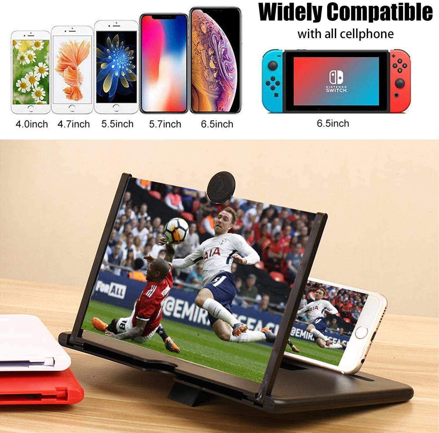 Ingranditore Schermo Smartphone 18 Pollici - Lente Di Ingrandimento 3D HD Pieghevole - Foto 4