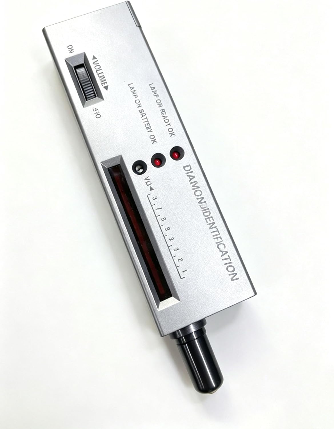 Diamond Tester Pen - Jewelry Diamond Tester with 60X Mini LED Magnifying Diamond Selector for Novice and Expert（Silver Grey）