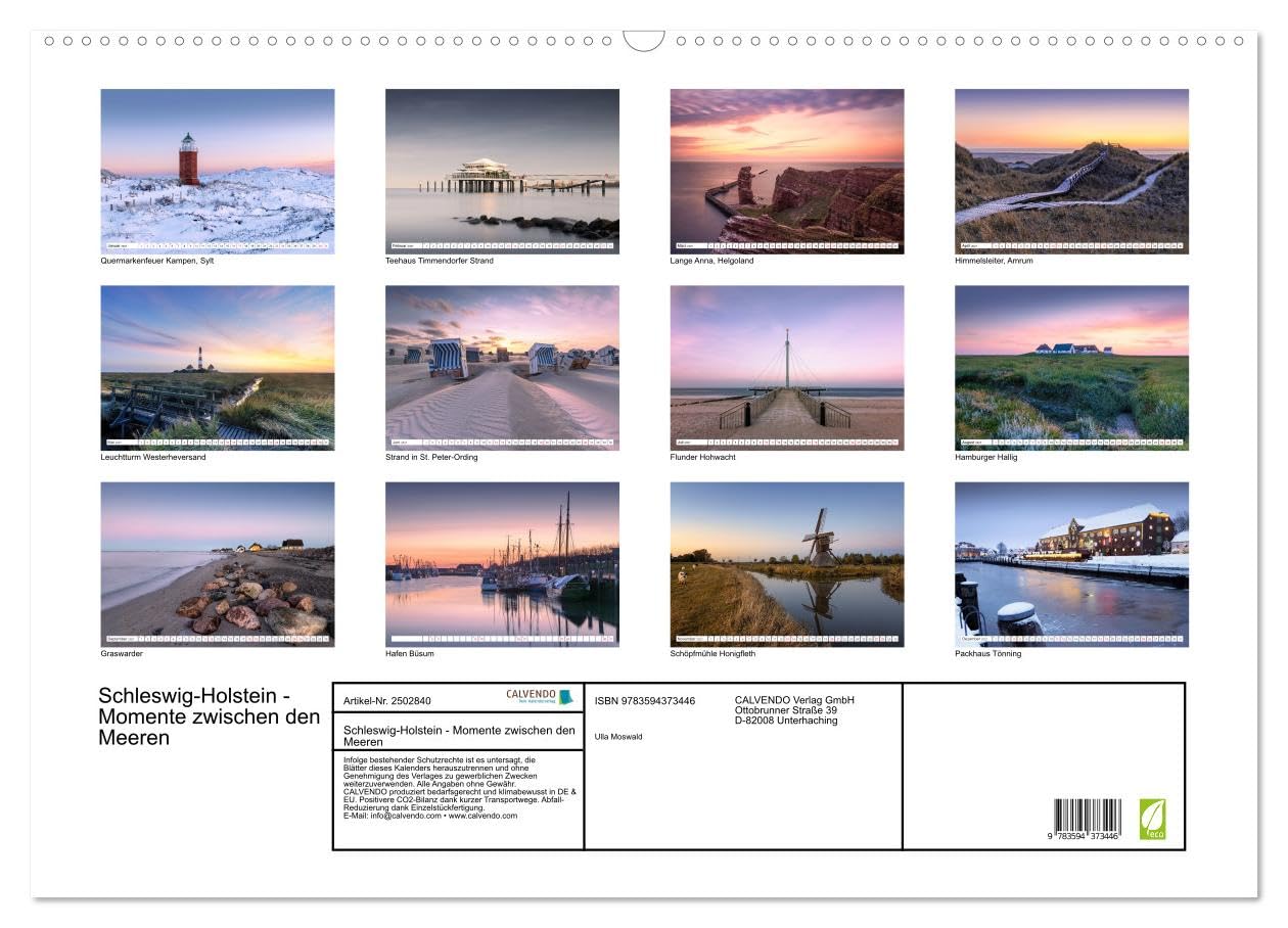CALVENDO · Schleswig-Holstein - Momente zwischen den Meeren (Kalender 2027) | DIN A2 Querformat · Wandkalender · Deutschlands Norden ist einzigartig