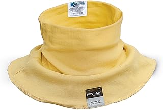 KEZZLED Welding Neck Protector- Cut, Scratch, Heat & Flame Resistant Neck Protection, Neck Gaiter- Made of 100% Kevlar by DuPont with added UV Rays, Sun, Cooling Protection (Medium, Yellow)