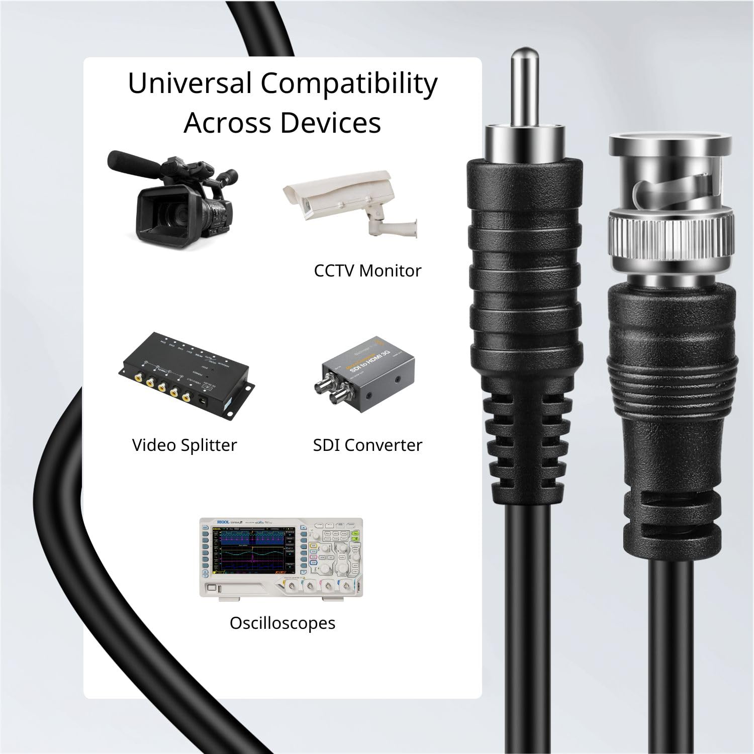 RCA.オスジャック同軸ケーブルコネクタビデオアダプタ Amazon | TNP BNC to RCAアダプタケーブル(6フィート) – BNCオス