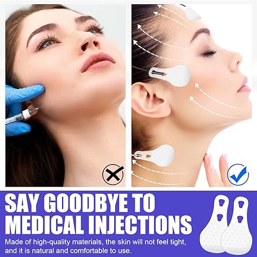 Miniatura 8 de Face Lift Tape 60 Pcs Face Tape Lifting Invisible Ultra-thin Waterproof Instant Face Lift Stickers to Lift Saggy Skin Hide Facial Wrinkles and