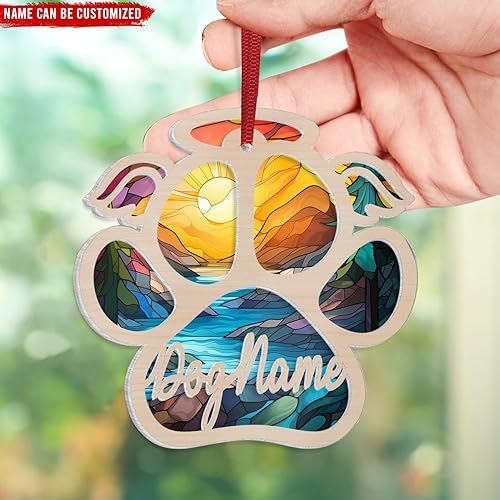 Miniatura 6 de CustomizeAF Adornos conmemorativos personalizados para atrapasoles, regalos conmemorativos para perros por pérdida de perro, gato, en memoria de