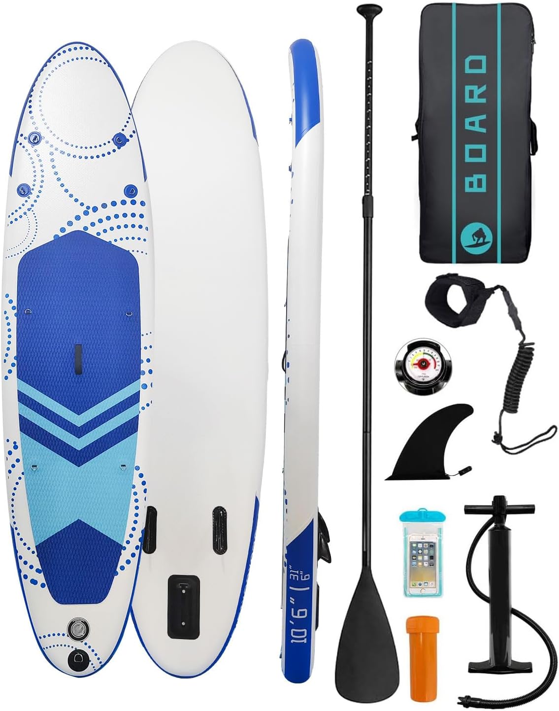 Inflatable Stand Up Paddleboards, 2024 New Upgrade 10'6"×31"×6" Paddle Board for Adult, Max 140KG Stand Up Paddleboarding, Inflatable Paddle Board with All SUP Accessories, Surfboard for Adults