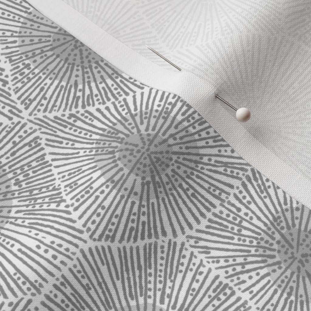 Spoonflower Fabric - Petoskey Stone Greyscale Light Extra Large Modern Geology Printed on Petal Signature Cotton Fabric by The Yard - Sewing Quilting Apparel Crafts Decor