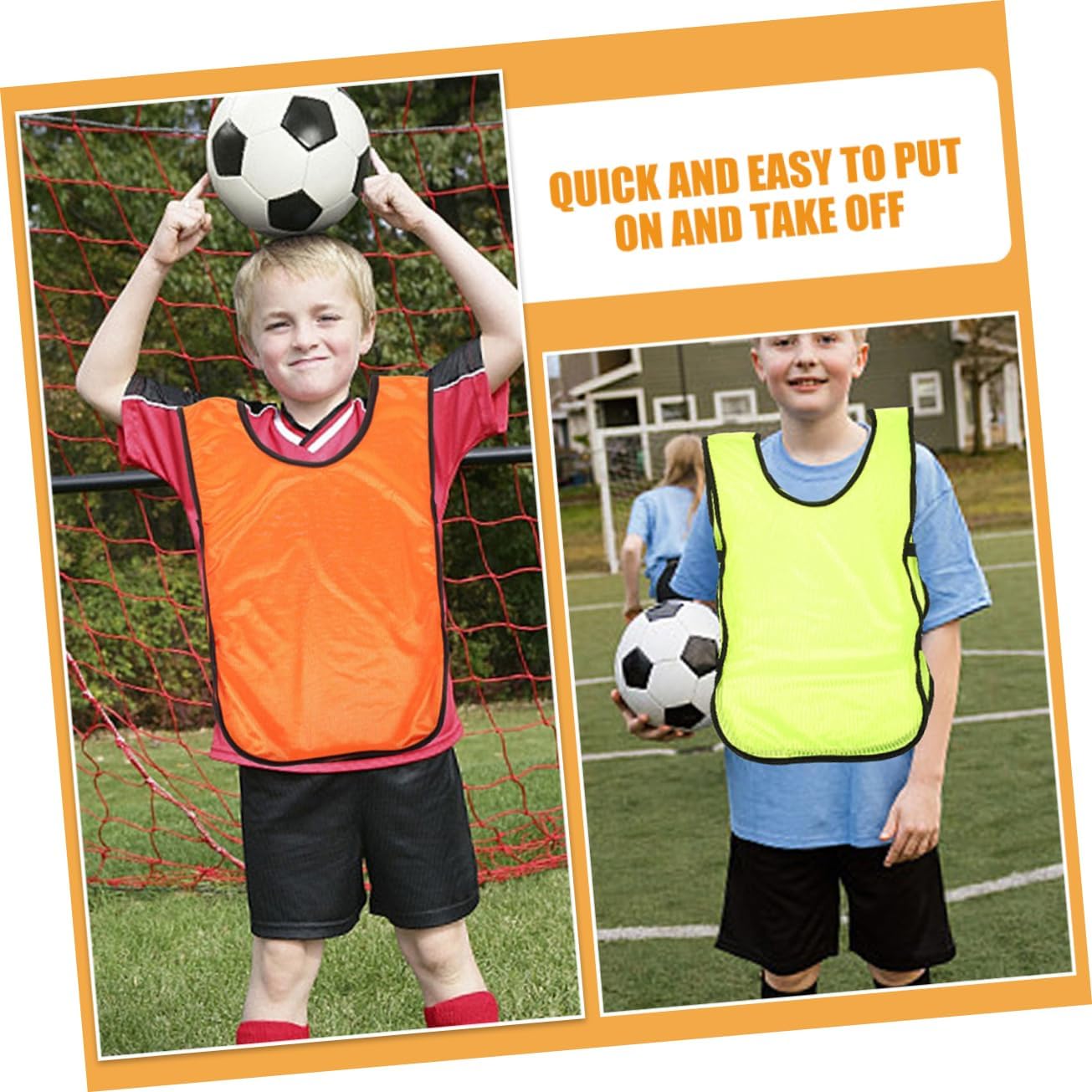 10pcs Washable Soccer Training Vests Breathable Pinnies for Boys and Girls Sports Reversible Soccer Uniforms for and Practice