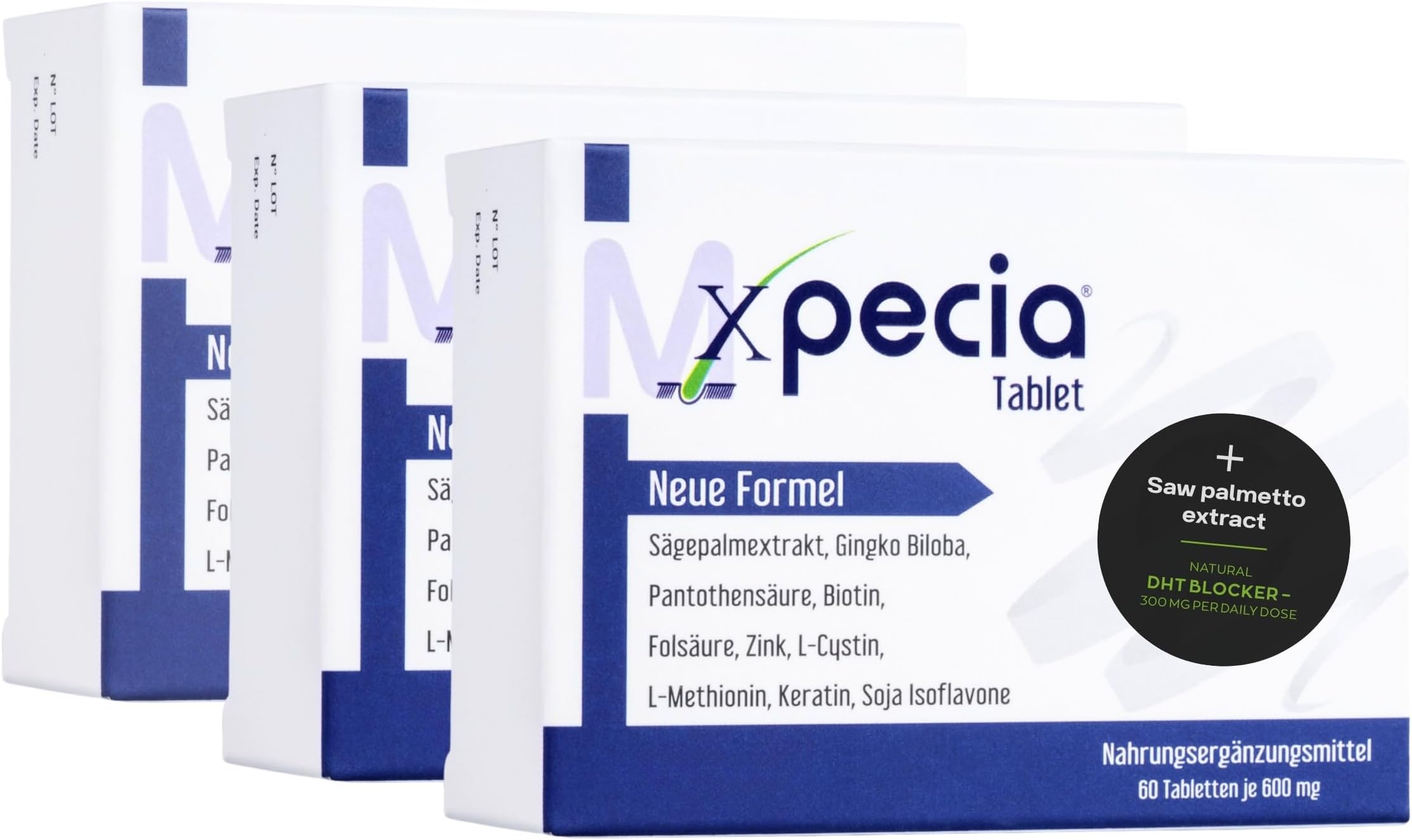 XPECIA FOR MEN ANTI HAIR LOSS DHT BLOCKER NEW HAIR GROWTH FORMULA (180 Tablets)