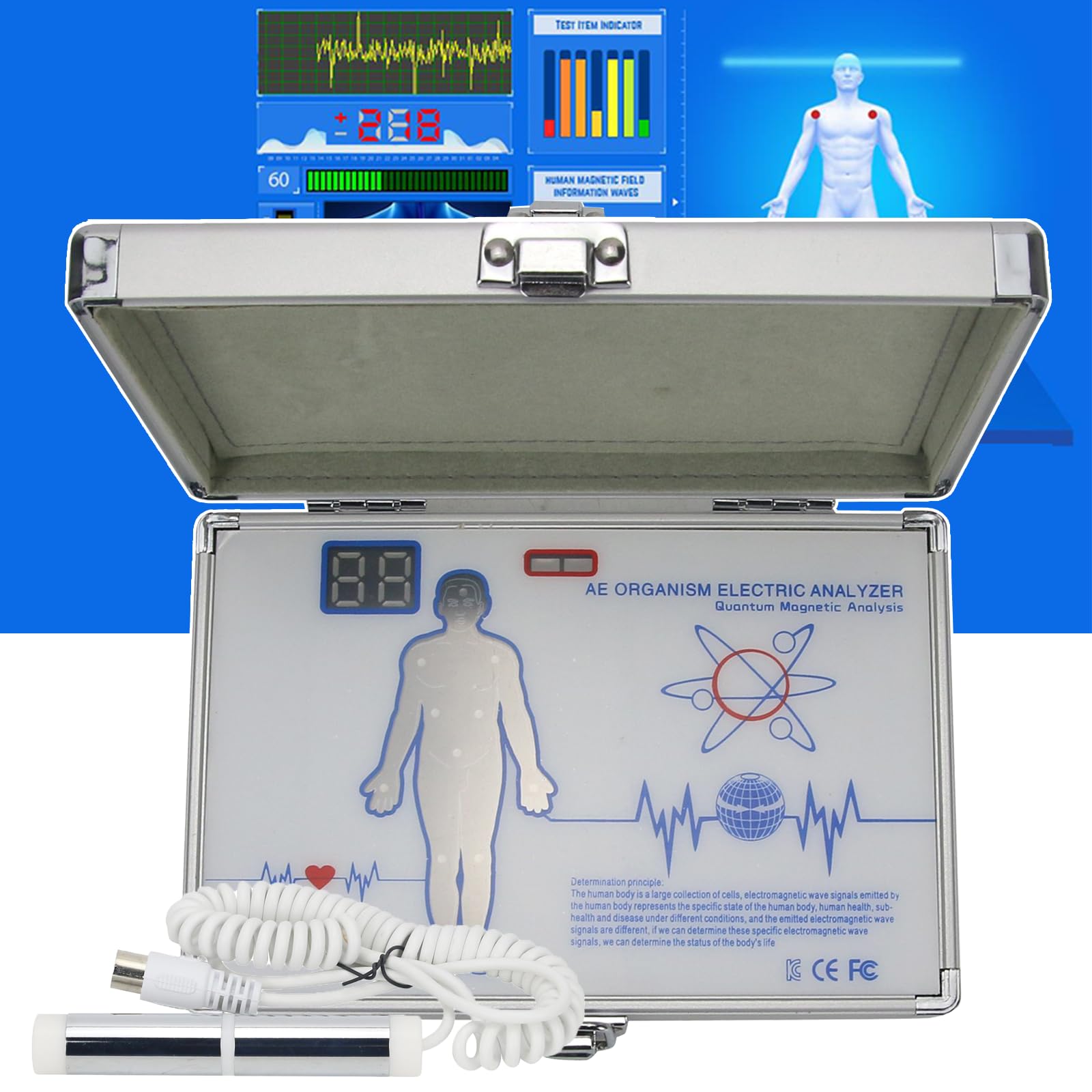 Quantum Resonance Magnetic Analyzer - 52 raporty, Quantum Magnetic Health Analyzer z obsługą wielu języków i dynamiczną analizą 3D, szybki i dokładny test zdrowia fizycznego