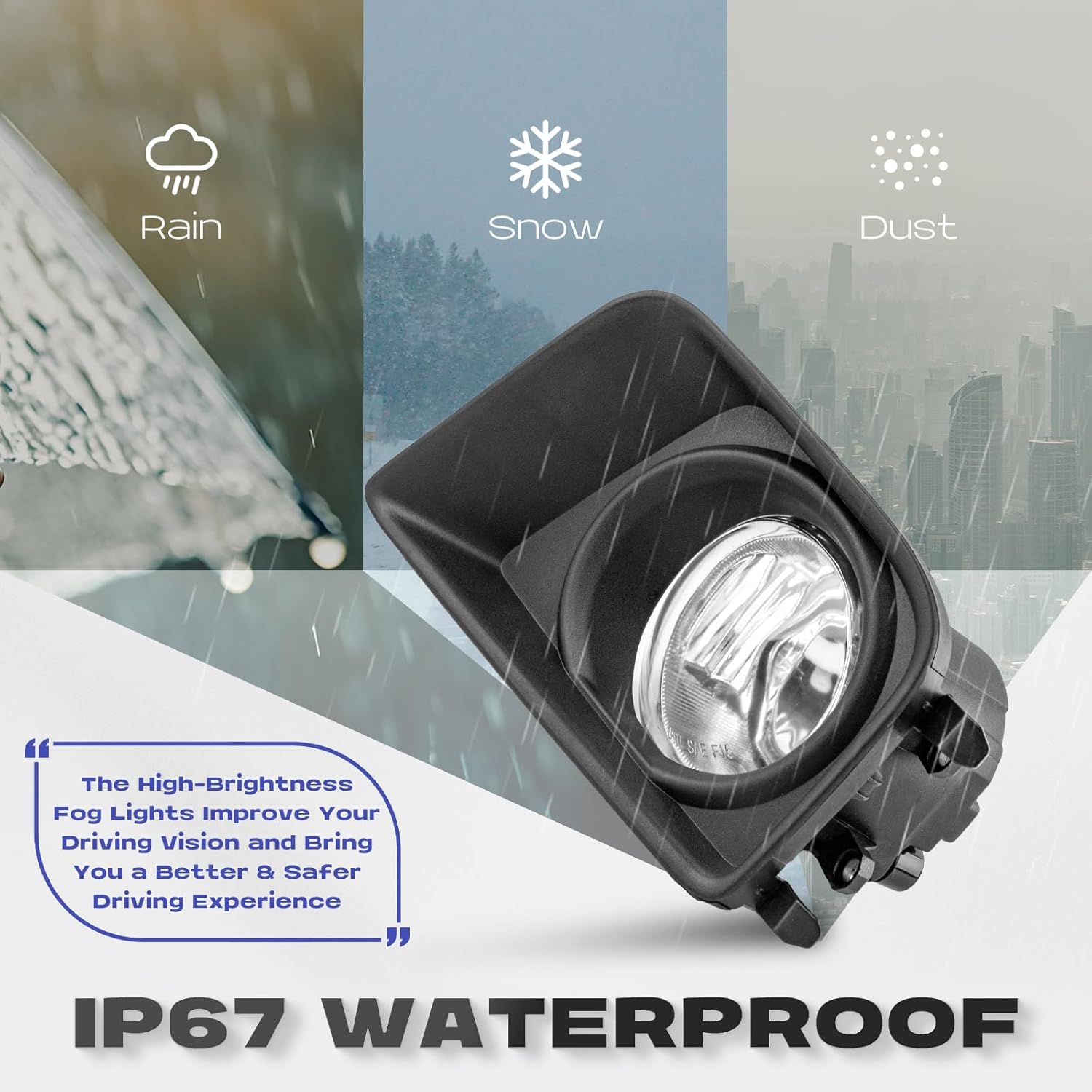 RP Remarkable Power, Compatible with 2012 2013 2014 2015 Tacoma Fog Light Kits Pickup Truck included Switch Wiring,with H11-12V 55W Bulbs FL7117