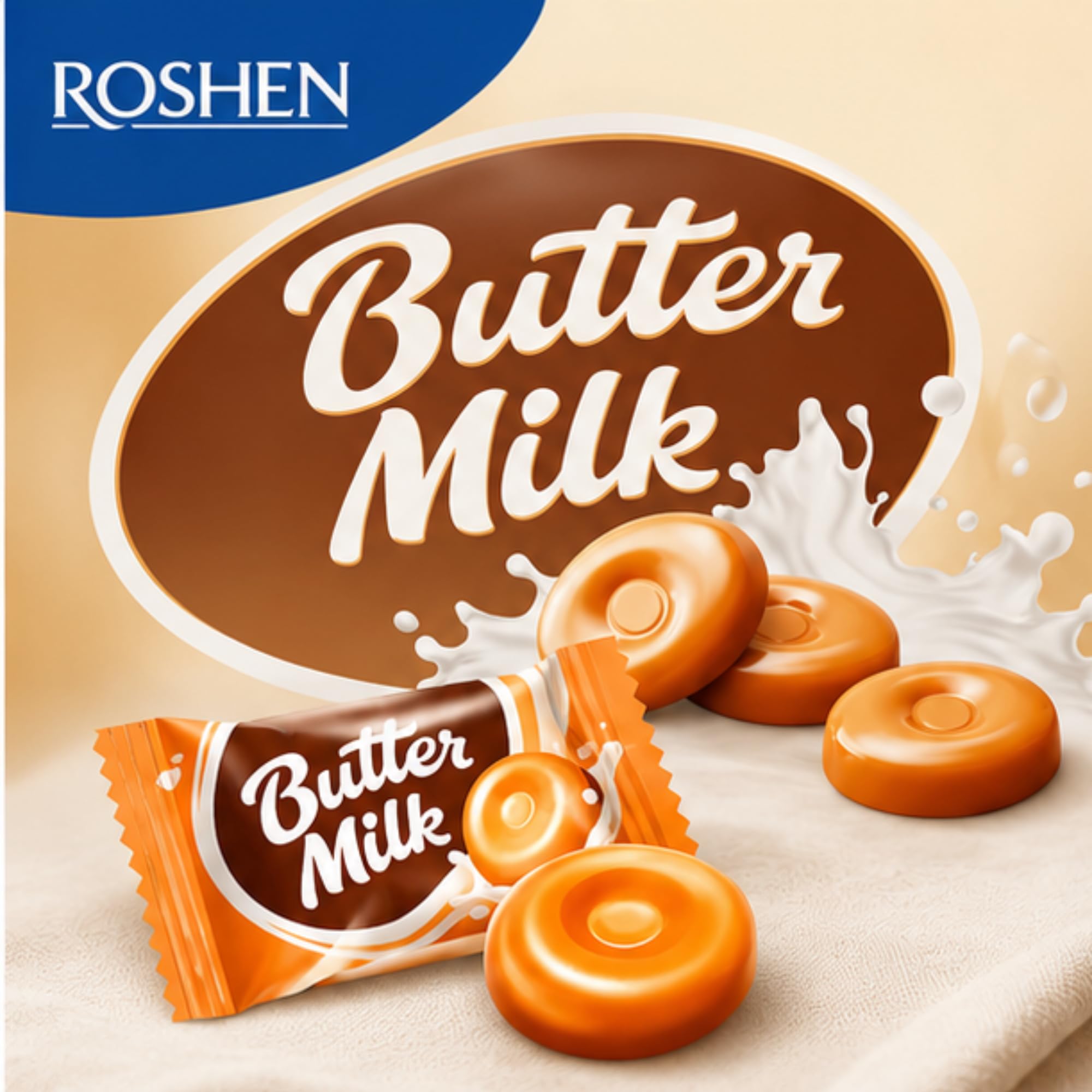 Roshen Cukierki karmelki mleczne, 1 kg