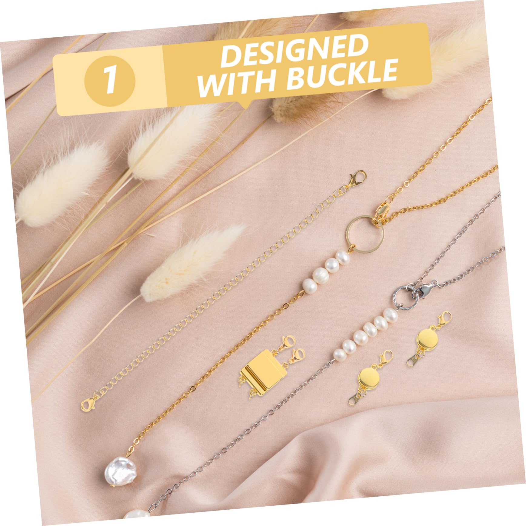 Sewroro 3 Sätze Layered Necklace Clasp Set Kettenverlängerungen mit Karabinerverschluss für Diy Schmuckherstellung Teilig Langlebigem Legierungsmaterial für Harmonische