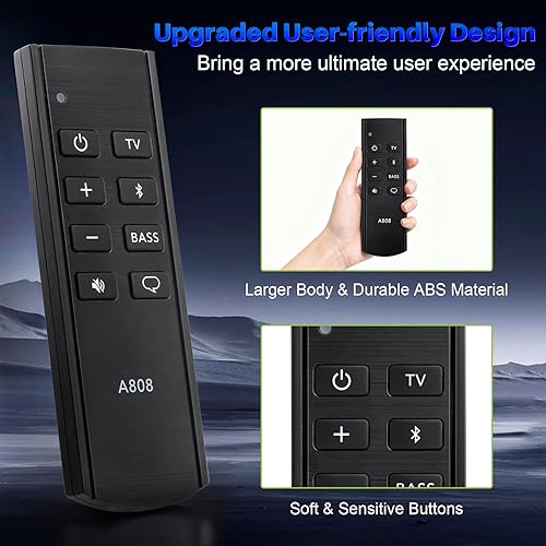 Miniatura 2 de CHUNGHOP Control remoto Bluetooth mejorado compatible con Bose Solo 5 10 15 Series ii Sistema de sonido de TV 732522-1110 418775 Sistema de barra de