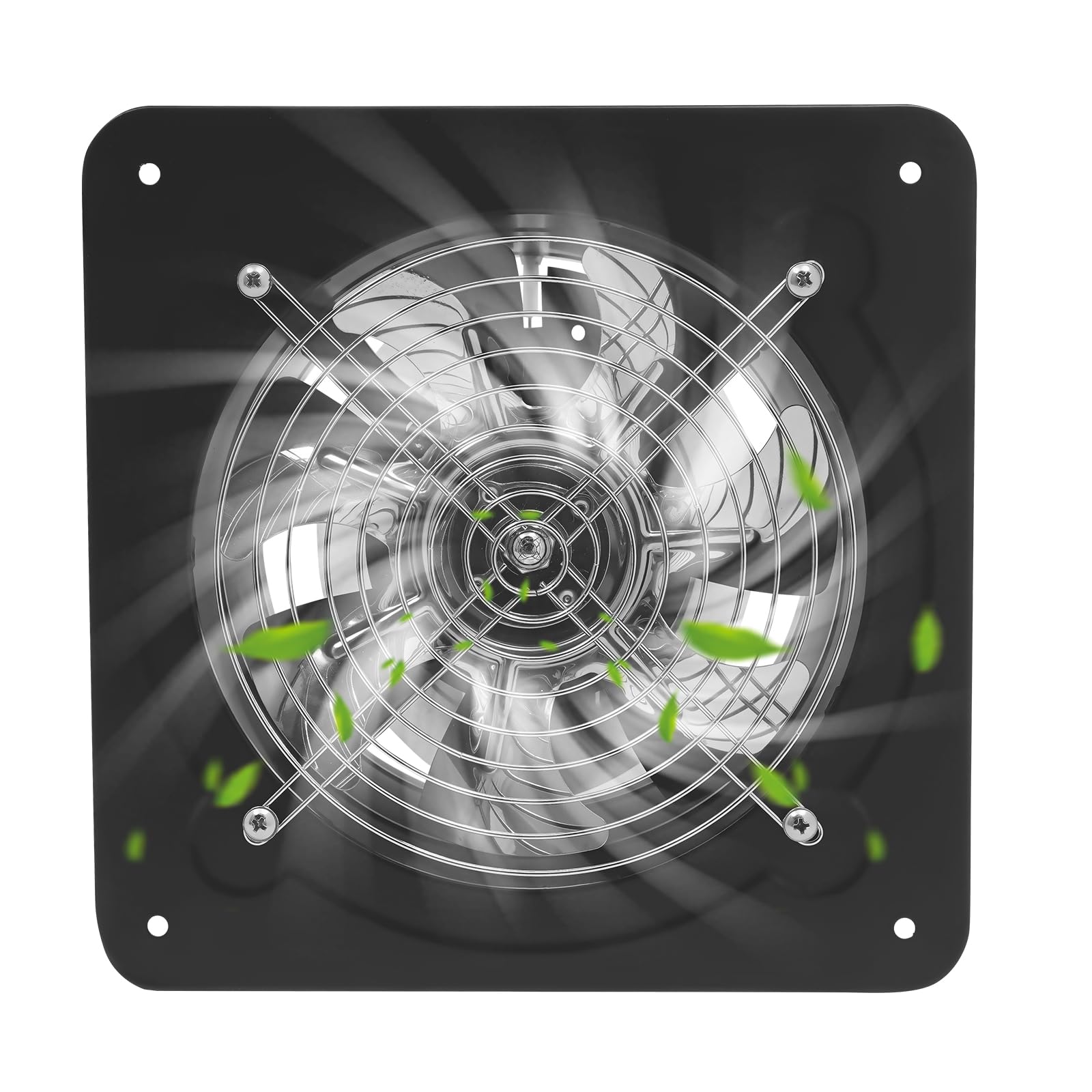 Yaocom 8 Inch Exhaust Fan 576 CFM Kitchen Exhaust Fan With Switch Small Exhaust Fan Bathroom Potable Plug In Garage Exhaust Fan With Damper For Shop, Smoking Room, Industrial Ventilation Use