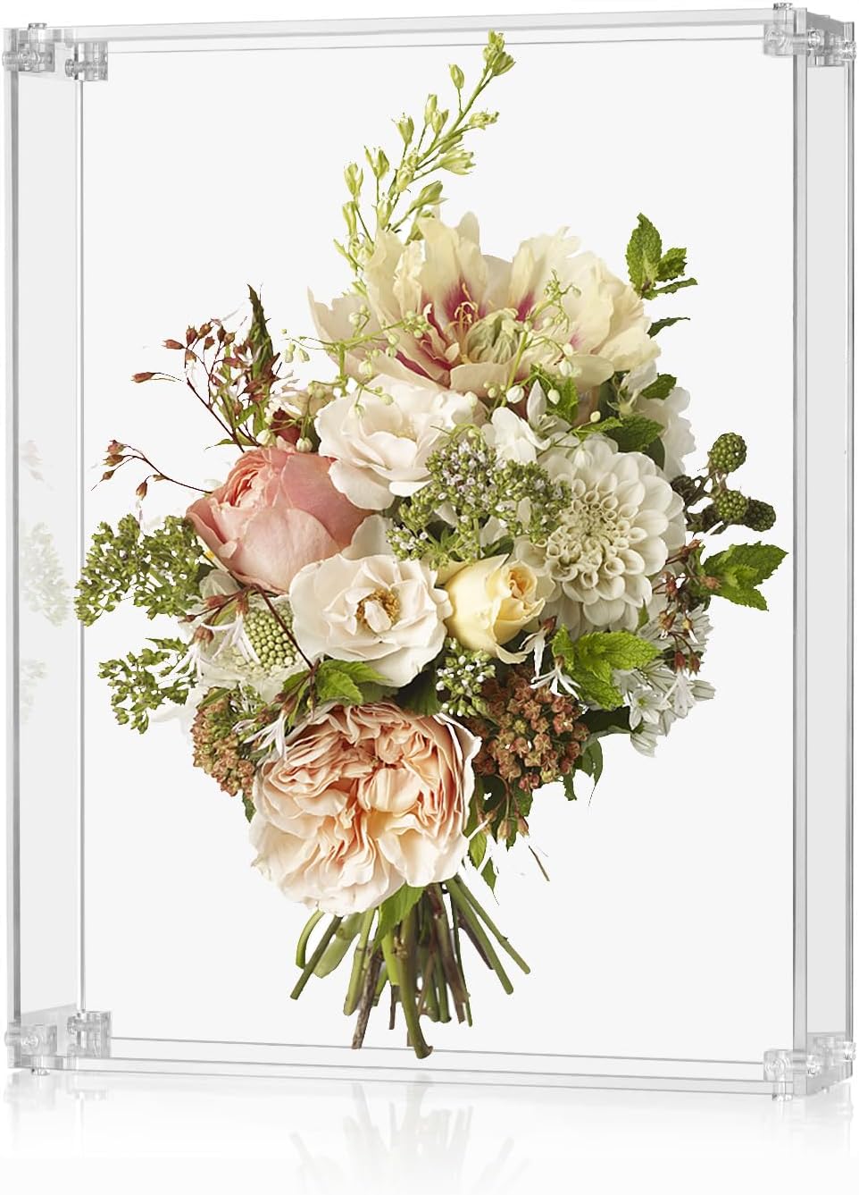 CHONOVO 11x14 Acrylic Shadow Box Frame Large 2.5" Deep Shadow Box Display Case Clear Shadowbox Memory Box for Wedding Bouquet,Memorabilia,Dried Flowers,Wall Mount & Tabletop, Easy Assembly, 1 Pack