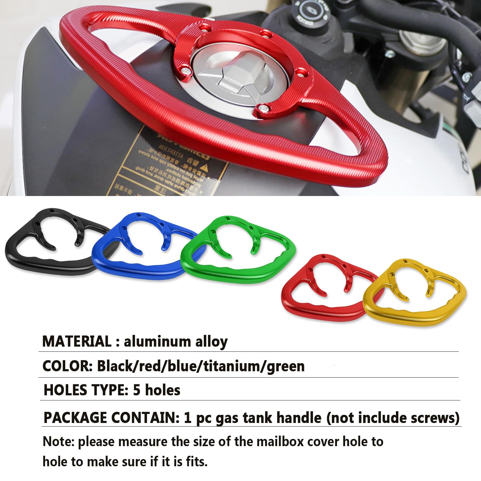 Amazon.com: HAONEL Fuel Gas Tank Handle Motorcycle Rear Passenger