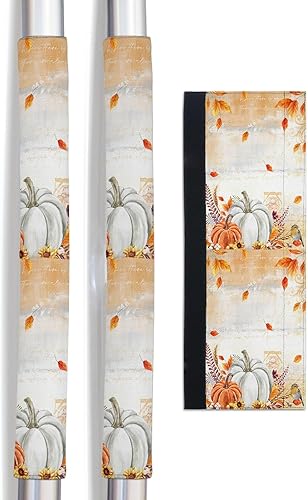 Juego de 2 fundas para manijas de puerta de refrigerador de Acción de Gracias para lavavajillas, microondas, horno, nevera, estufa,