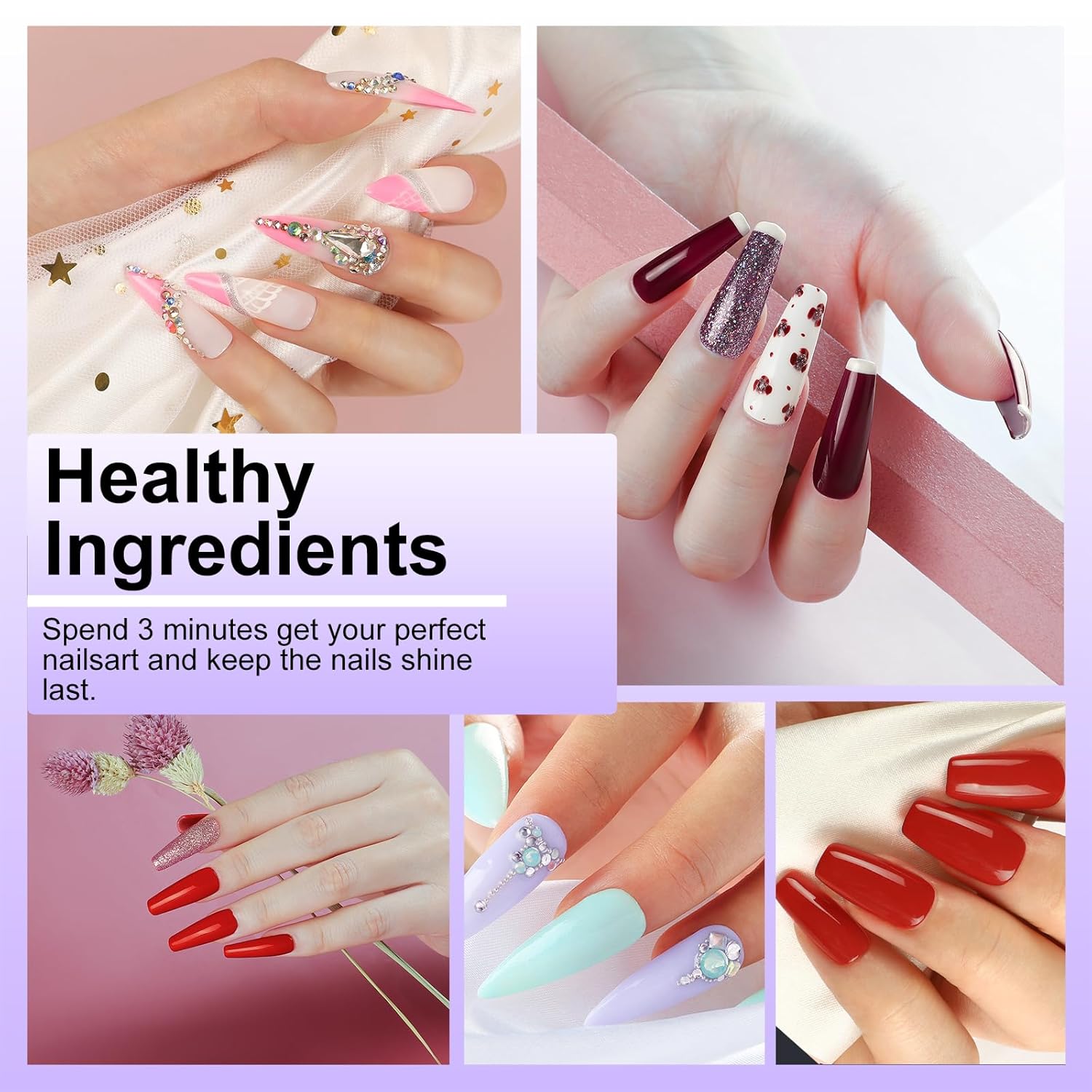 Gel Nail Polish Kit,With UV LED Nail Dryer,Electric nail drill kit,Nail Tools DIY Home