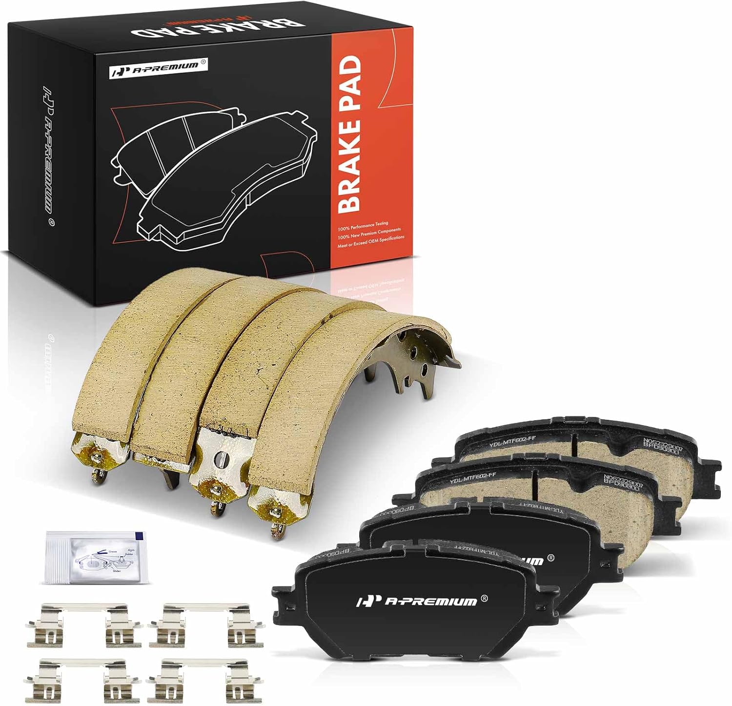 A-Premium Front and Rear Ceramic Brake Pads Set Compatible with Toyota Camry 2002 2003 2004 2005, 8-Pack