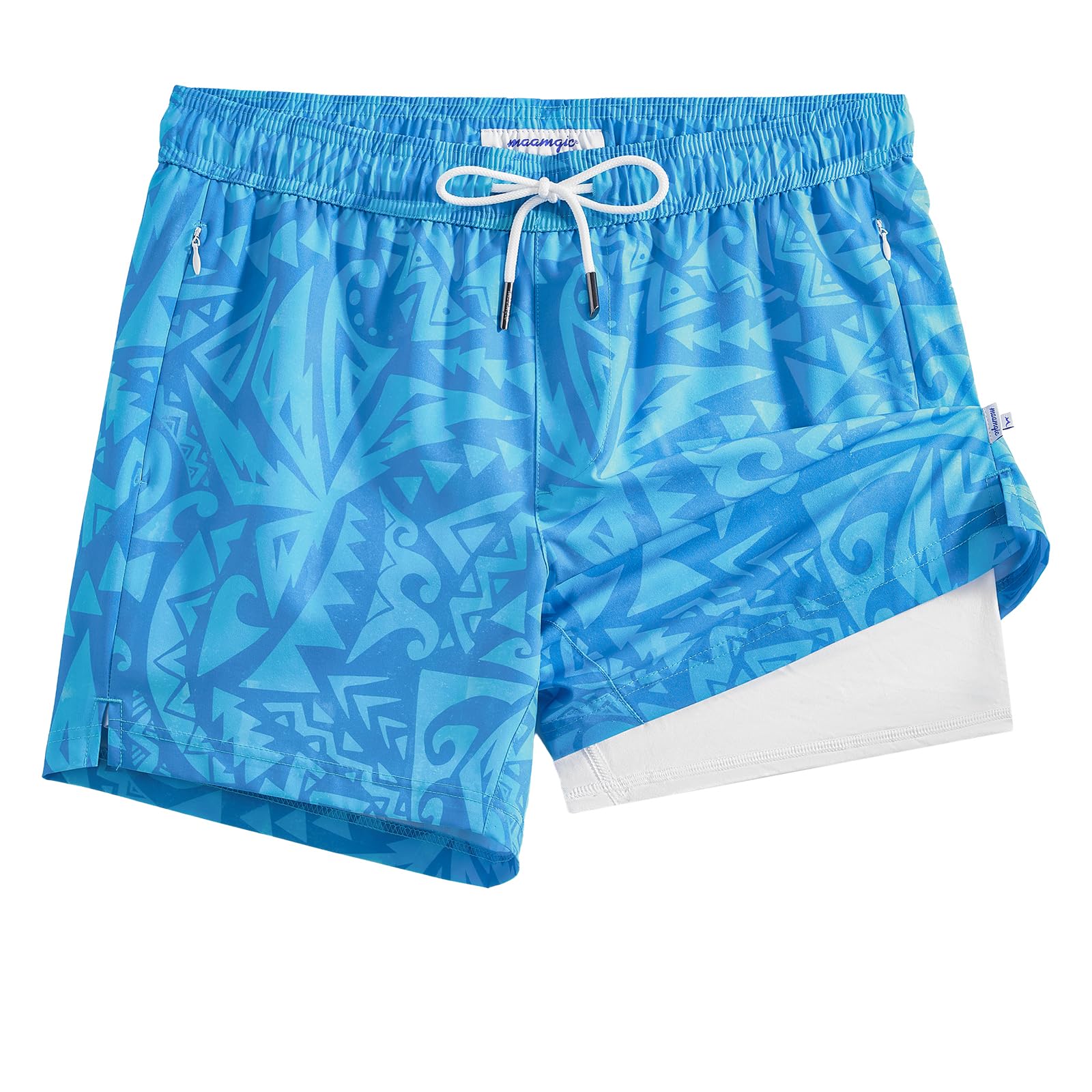 maamgic Mens Swim Trunks with Compression Liner 5 Inch Quick Dry for Beach