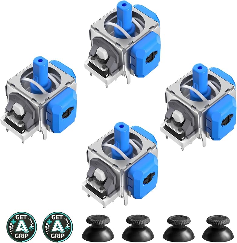 Reemplazo del joystick AKNES HallPi V6 TMR para controlador PS5/PS5 Edge | Accesorios de reparación de palo antideriva para Playstation 5/controlador DualSense, tapas de pulgar incluidas, 2 pares