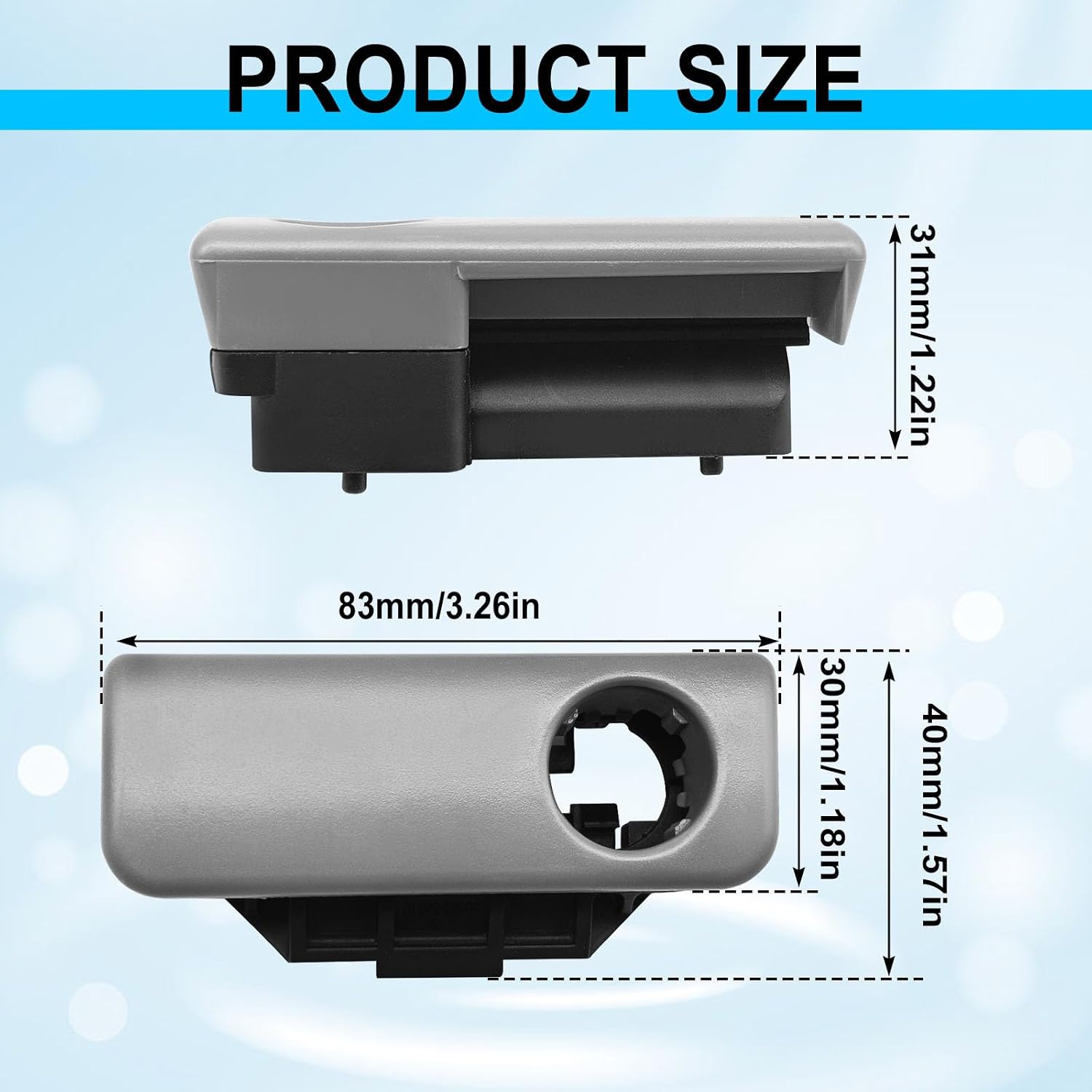 Glove Box Latch Lock Handle – Compatible with 2003-2009 Toyota 4Runner – Replaces OE #55506-35020-B0 (Gray)