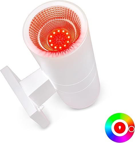 Miniatura 4 de Westgate WMC-UDL-RGBW-WH Cilindro blanco RGBW Smart UpDown Light - 24W LED, 2400LM, aplique de pared al aire libre, Bluetooth y WiFi, Alexa y Google