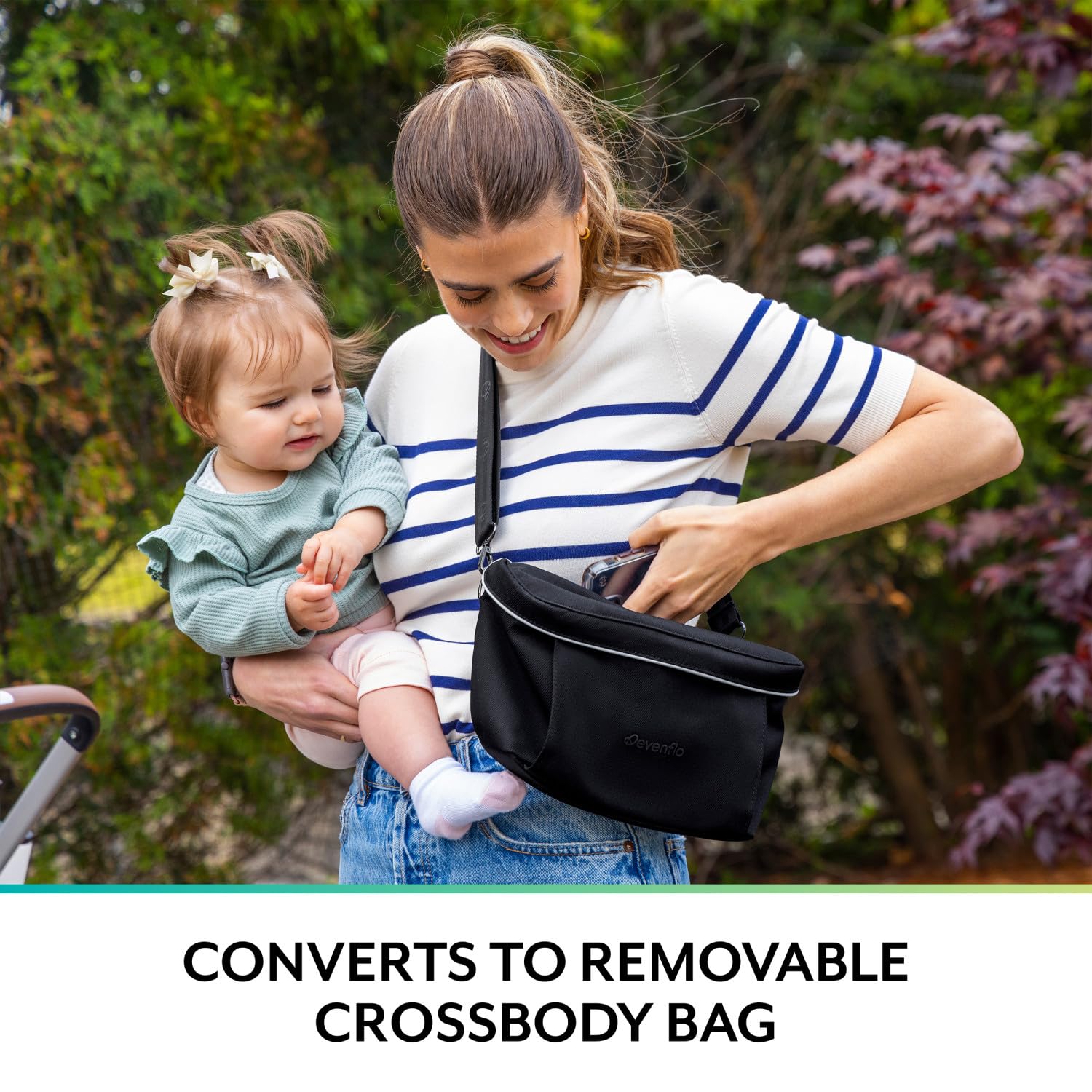 Shyft DualRide - Bolso bandolera organizador para cochecito