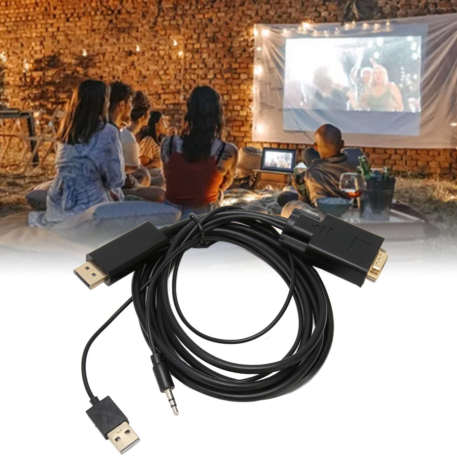 VGA to Adapter Cable, VGA to HD Video Converter Cable Compatible with 1920x1080 60Hz Compatible with Devices with HD Multimedia Interface Ports