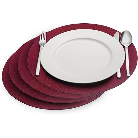 Runde Gewebte Tischsets – 38 Cm Durchmesser, Blaugrün, 6 Stück, Für Küche & Outdoor