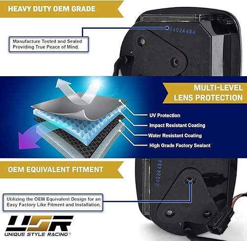 Miniatura 9 de USR DEPO 97-06 TJ - Juego de 6 luces traseras y luz LED blanca de marcador lateral, todos los lentes ahumados, compatible con Wrangler TJ Chassis