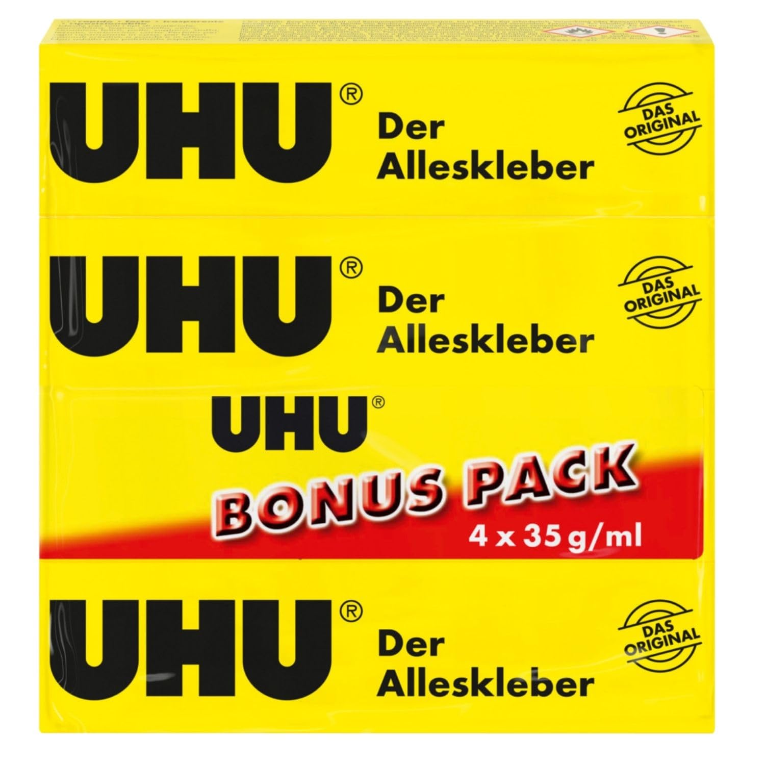 UHU Der Alleskleber BONUSPACK, Tuben 4x35g
