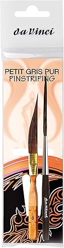 da Vinci Graphic Design Series 4053 - Juego de pinceles para rayas, pelo de ardilla kazán, varios tamaños, 2 cepillos (Serie 700, 707)