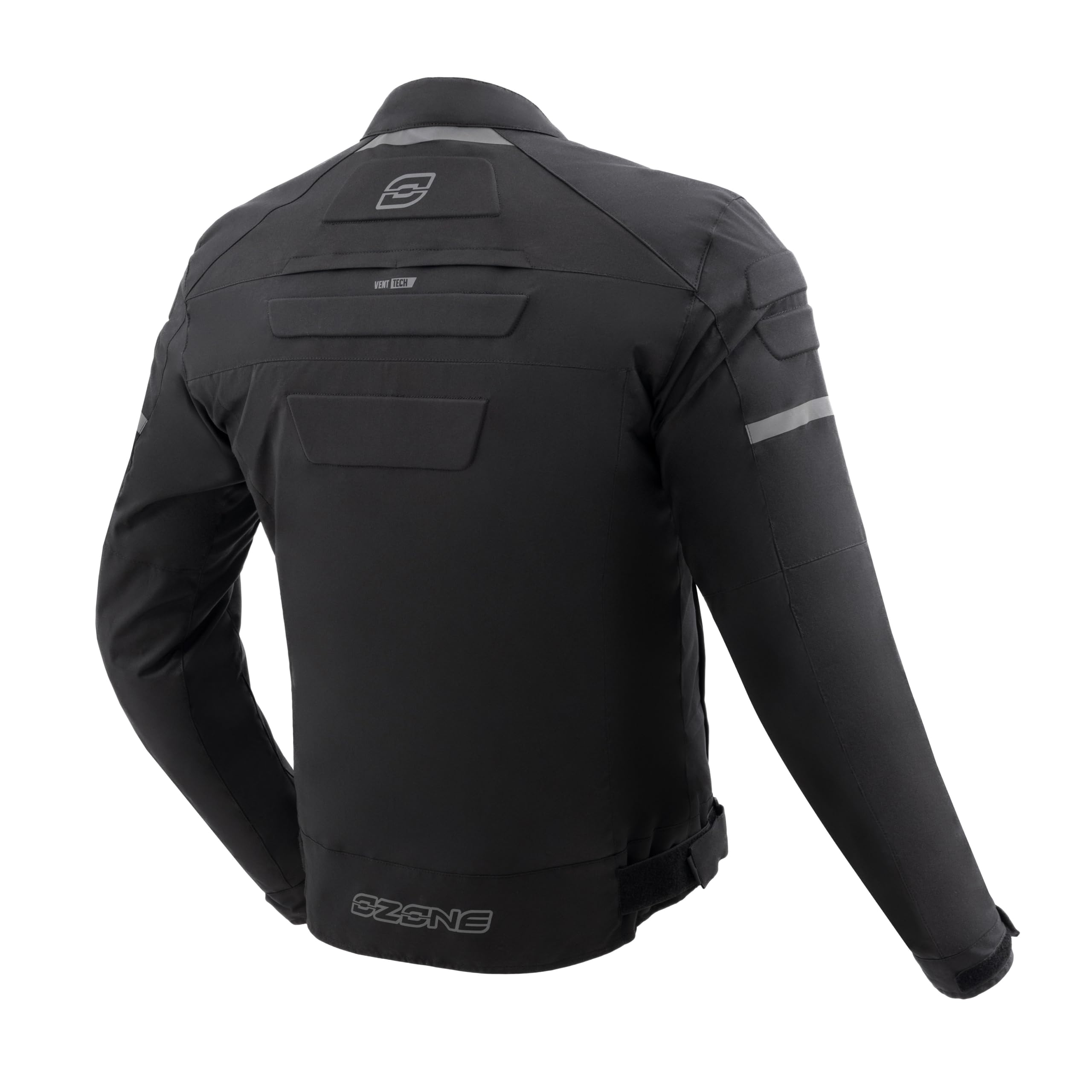 OZONE MOTO Rider Giacca da Moto Uomo | Tessile | Protezioni Gomiti e Spalle Livello 1 | Tasca per Protezione Schiena | Fodera Termica Impermeabile Removibile | Ventilazione | Taglie fino a 13XL