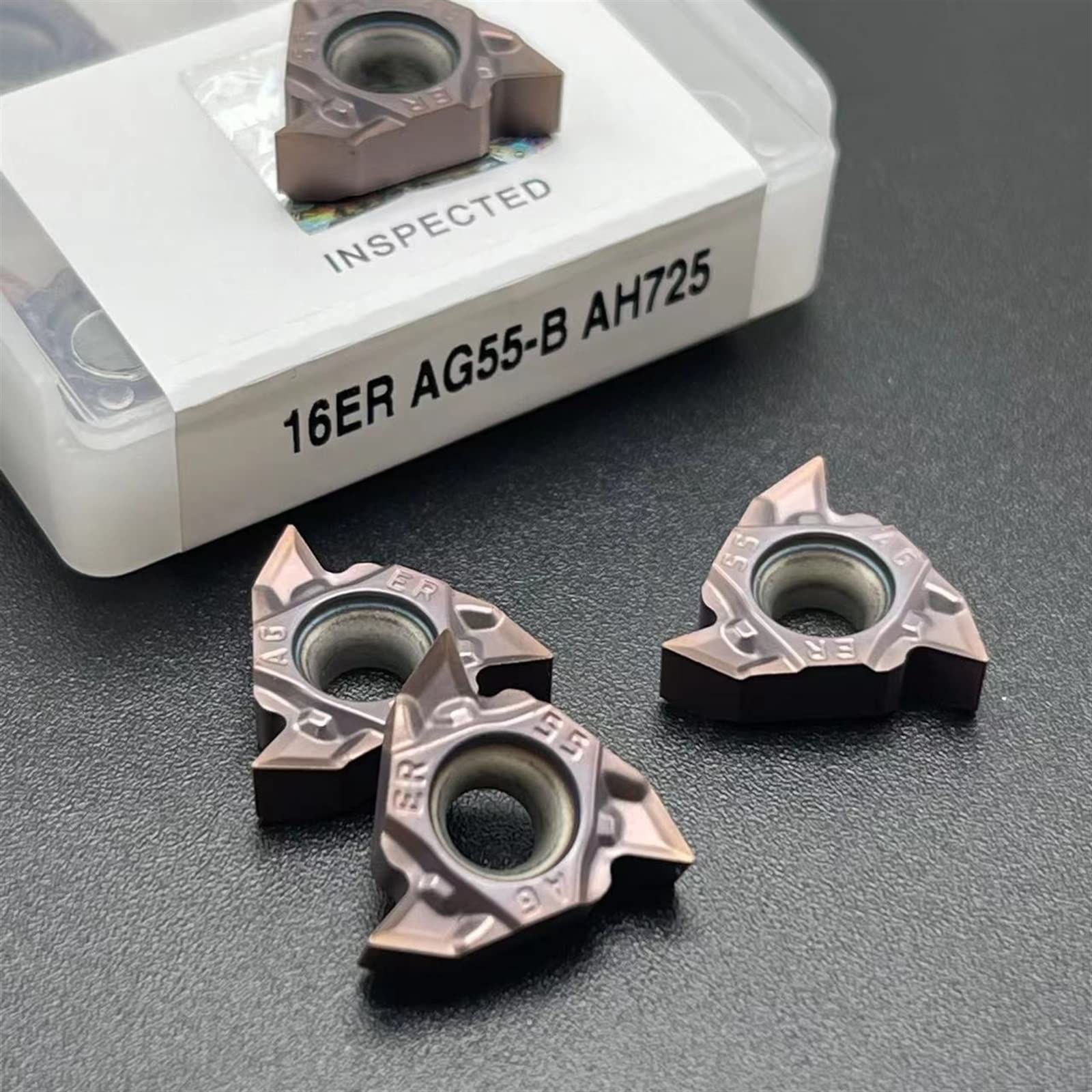 10 Inserti Filettati In Carburo 16ER AG55 – Lame Per Tornio CNC, Diametro 6 Mm, Spessore 3 Mm, Compatibili Con Supporto MTLB16