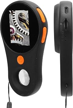 Handheld Digital Microscope, 2.0 Inch Color Screen Mini Microscope Fixed Focus Pocket Microscope Magnifying Glass 500x Magnification 8 LED Lights for Collectors, Jewelry and Coins